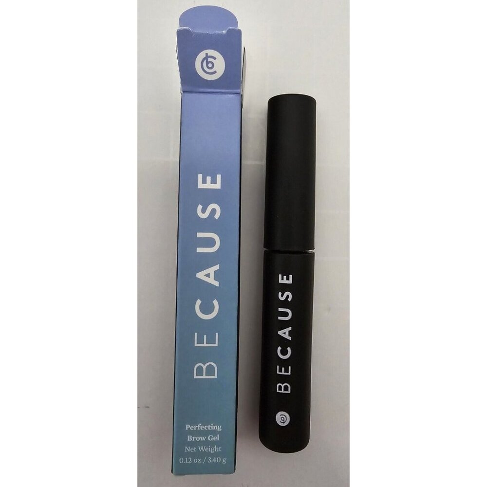 BeCause Cosmetics Perfecting Brow Gel Back to Black NEW in Box NIB
